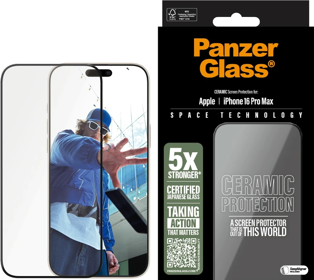 Prozoren zaščitni sloj PanzerGlass ceramic za iPhone 16 Pro Max