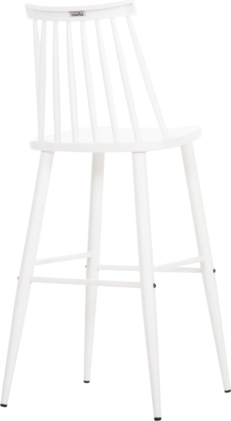 Barski stol z visokim sedežem VANESSA FH8459.11 bel PP & bele kovinske noge 47x48,5x107Hcm, set 2 kosov
