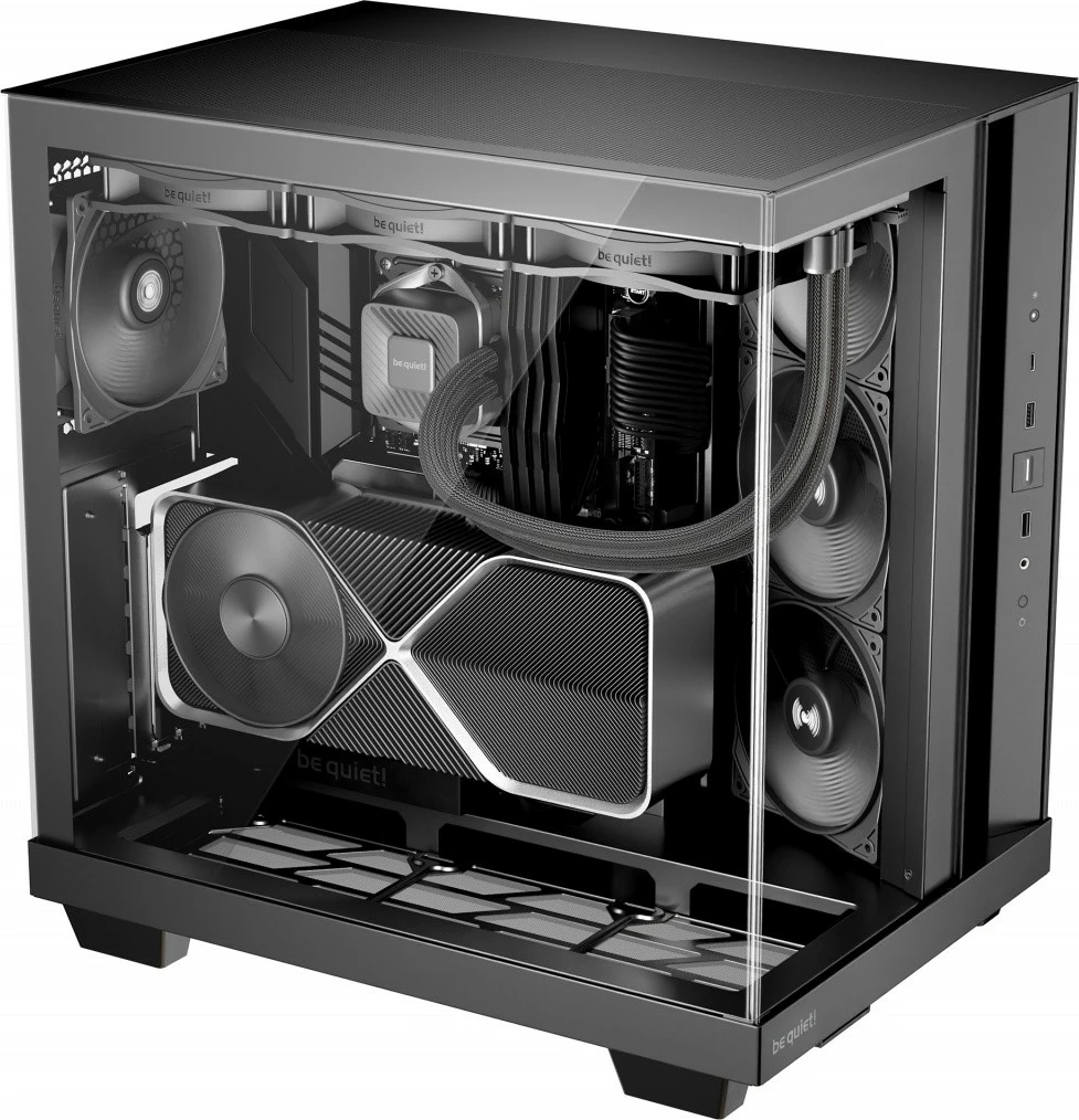 Računalniško ohišje Light Base 500, be quiet! BGW83 ATX, z 4x 120 mm PWM, USB Type-C, brez RGB, črno