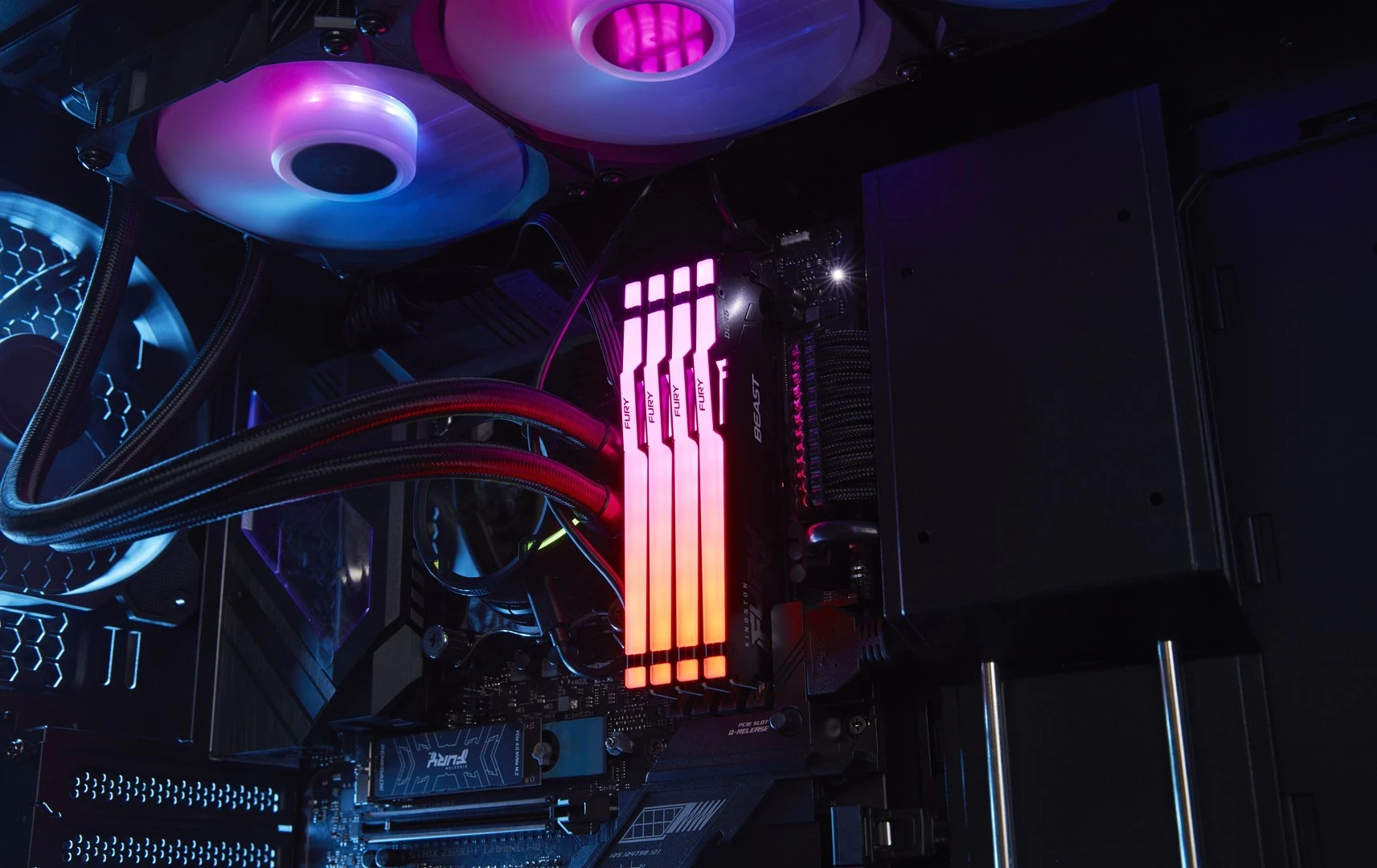 RAM pomnilnik Kingston FURY 32GB 5200MT/s DDR5 CL40 DIMM (komplet 2) Beast RGB