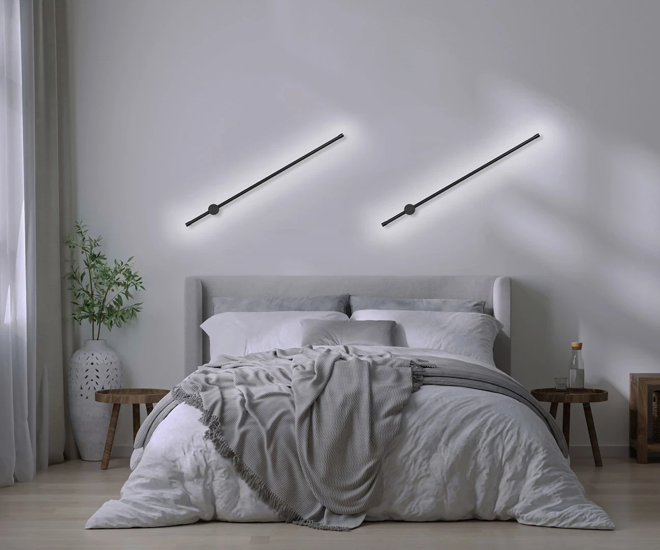 Stenska svetilka LED 9 W, aluminij, črna — Activejet AJE-HILTON