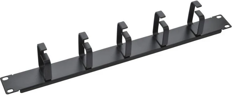 Organizator kablov za Rack 19", 1U, z 5 držali 65 mm, črno - Techly 305922