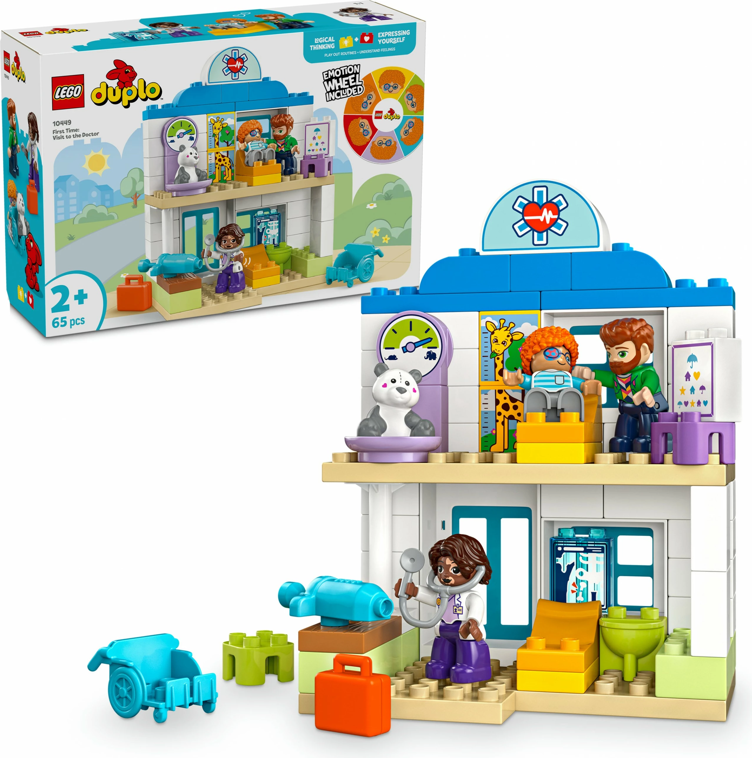 Gradbeni set LEGO DUPLO "Prvi obisk pri zdravniku" 10449, 65 delov, večbarven