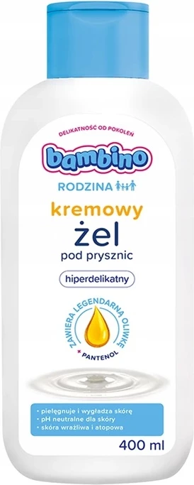Kremasti hipoalergenski gel za prhanje za družino Bambino, 400 ml