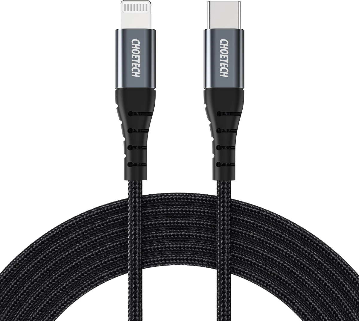 Kabel USB-C na Lightning Choetech IP0039, 1,2 m, črn