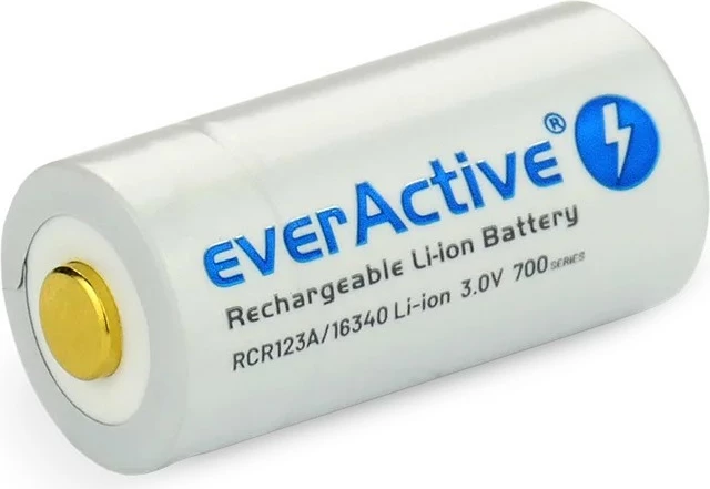 Polnilna baterija 16340 everActive, 700 mAh, 3 V, z Micro USB, 1 kos