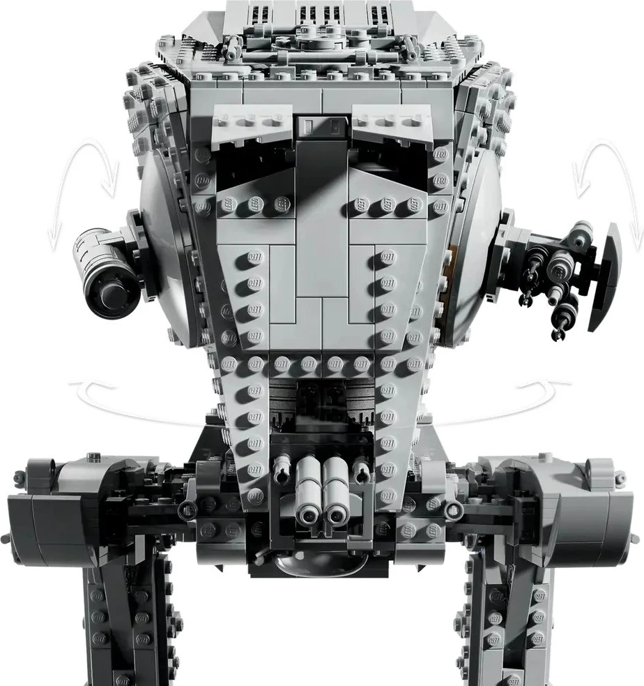 Podroben model AT-ST Walker iz Star Wars, LEGO 75417, za odrasle, s minifiguro, siva