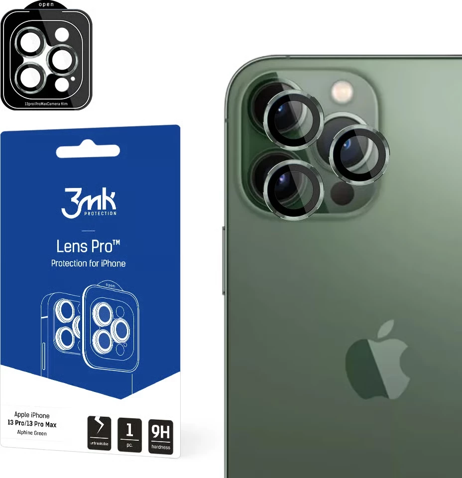 Zaščita leče, 3mk Protection Lens Pro za iPhone 13 Pro / 13 Pro Max, zelena