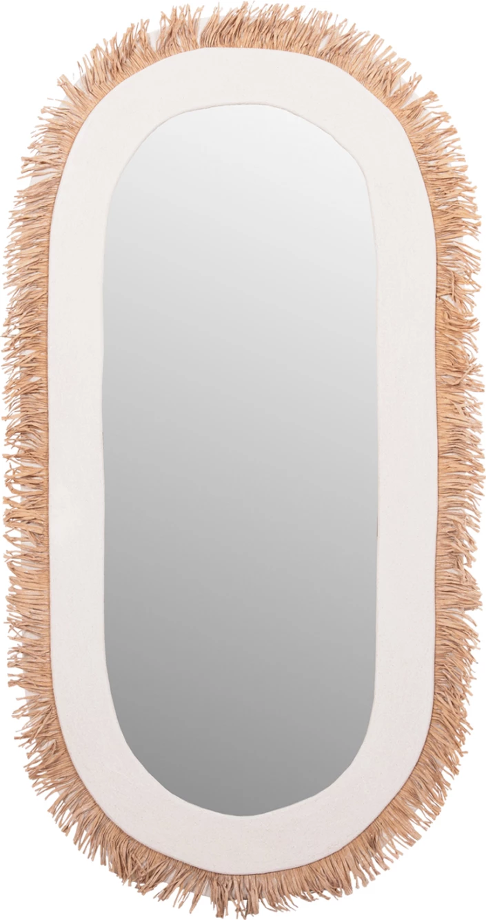 Stenski ogledalo serija Santorini FH4526 MDF v off white-dekor v bež 61x1,8x120Hcm