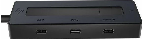 4K USB-C večportni doking hub, HP, črn