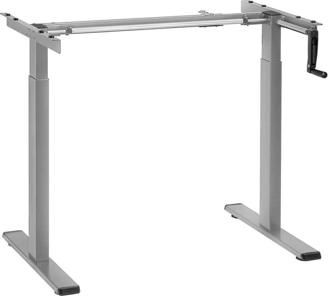 Korniza za mizo, ročno nastavljiva višina 70–118 cm, brez plošče, 60 kg, Maclean MC-790NG, siva