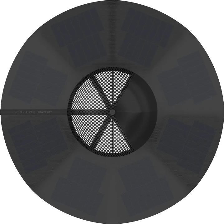 Klobuk s sončnimi paneli EcoFlow Power Hat, M-L, črn