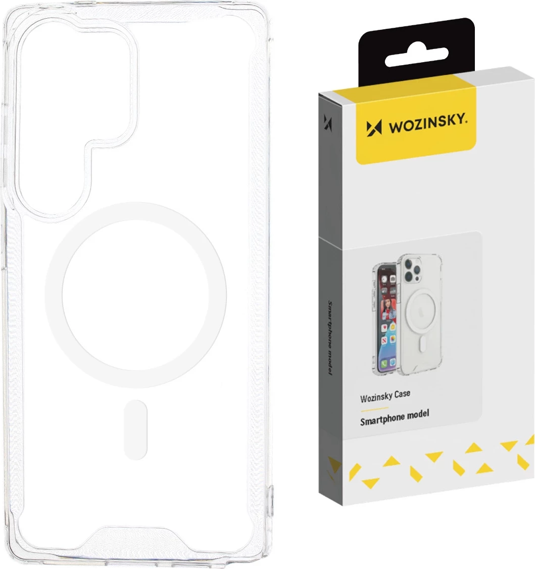 Prozoren zaščitni ovitek Wozinsky Clear Corner Case MagSafe za Samsung Galaxy S24 FE
