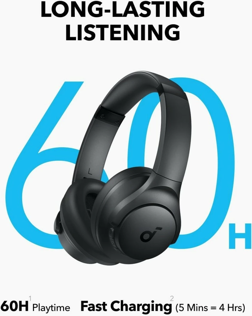 Slušalke over-ear Anker Soundcore Q11i, Bluetooth 5.3, 60 ur baterija, temno siva