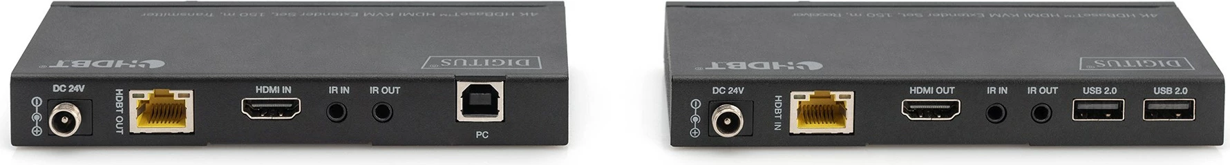 HDMI KVM podaljšek 4K HDBaseT Set 150 m, Digitus, črn