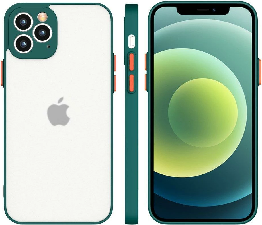 Ovitek iz silikona Hurtel Milky Case za Samsung Galaxy A22 4G, polprosojen, temno zelen