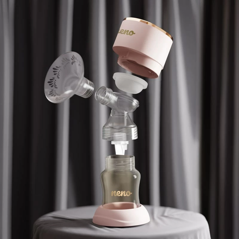 Električna prsna črpalka, 150 ml, brezžična, 3-stopenjska, roza Neno Perfetto