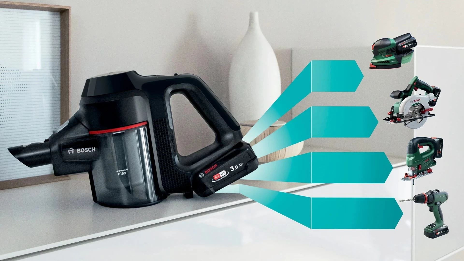 Sesalnik brez vrečke Bosch BCS712XXL, črn