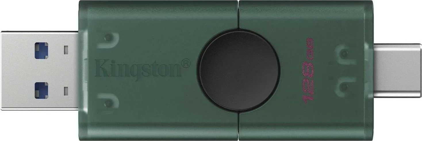 USB pomnilnik 128 GB, USB-A/USB-C, zelen — Kingston DataTraveler Duo G2