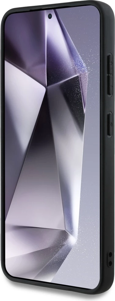 Ovitek za telefon z rožnim potiskom, MagSafe — Guess Leather 4G, kovinski klasični logotip, za Samsung Galaxy S25, rožnat