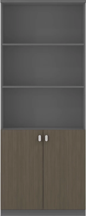 Profesionalna polica za knjige Denith, temno siva, 80x40x200 cm