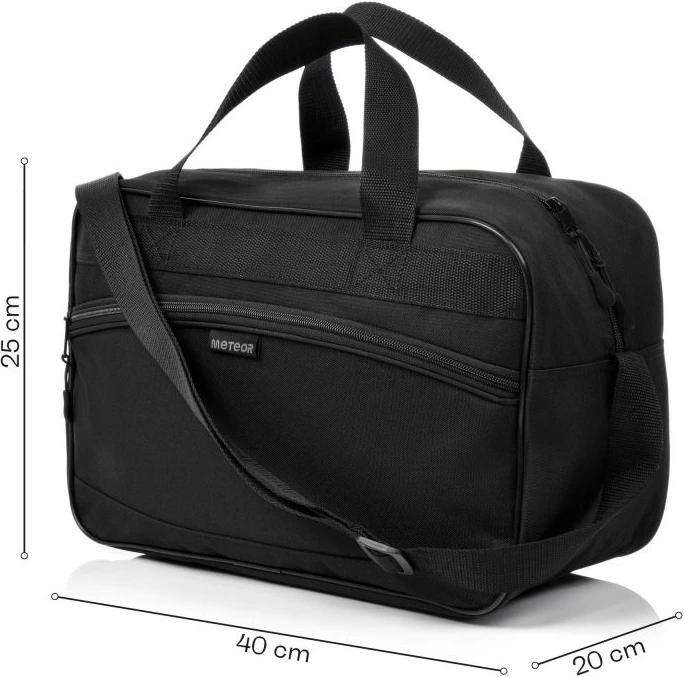 Športna torba Meteor, za moške in ženske, črna