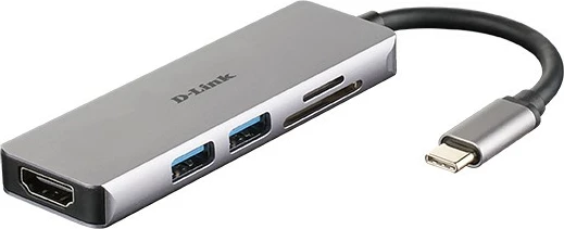 Adapter za USB-C D-Link DUB-M530, USB 3.2 Gen 1 Type-C, 4K Ultra HD, alumin