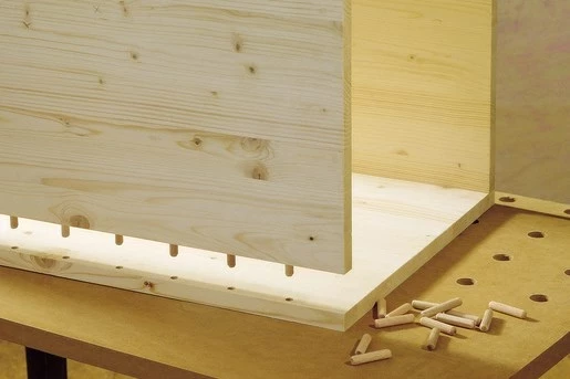 Merilec za trne Wolfcraft Dowelmaster, 4640000, za lesena spojena, črn