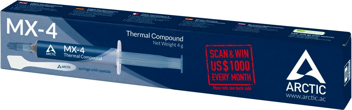 Termična pasta, ARCTIC MX-4, 4 g, modra