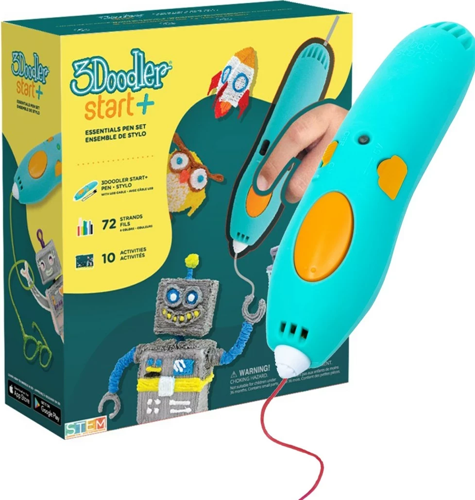 3D pisalo 3Doodler Start Plus, 0,77 mm, turkizno, rumeno