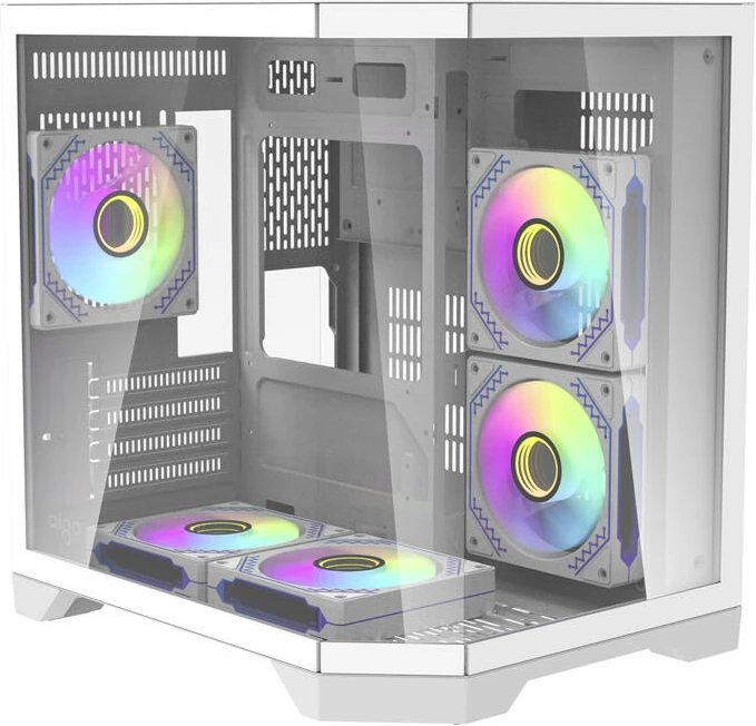 Računalniško ohišje Darkflash FT350, 5 ARGB ventilatorjev, belo