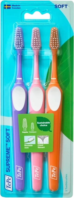 Furčica za zobe Supreme Soft, TePe, 3 kosa