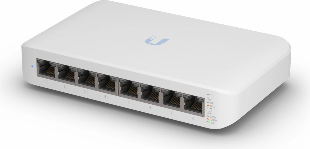 Managed switch UniFi Switch Lite 8 PoE, Ubiquiti, L2, Gigabit Ethernet, bel