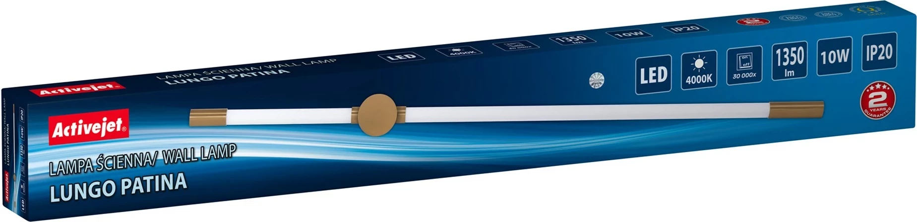 LED stenska svetilka Patina Activejet AJE-LUNGO, 10 W, 900 mm, zatemnljiva