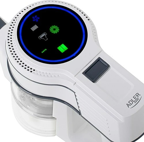 Pokončen sesalnik 2-v-1, Adler AD 7064, brez vrečke, 2000 mAh, 350 W, bel