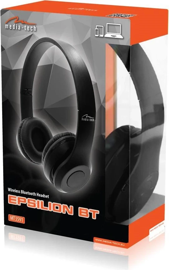 Brezžične slušalke Media-Tech EPSILION BT MT3591, Bluetooth 4.2, z mikrofonom, FM radio, črne