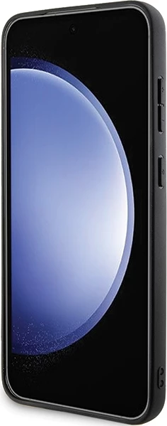 Ovitek za telefon iz pravega usnja z vzorcem Crossing Lines, BMW BMHCS24M23RCGPK, za Samsung Galaxy S24+ S926, črn