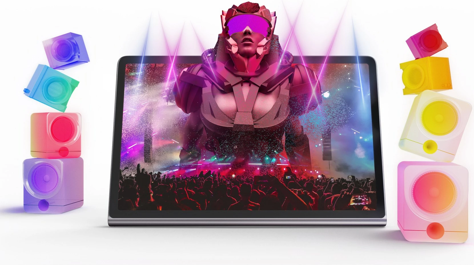 Tablica z velikim zaslonom, 8GB RAM, 128GB, luna grey — Lenovo Tab Plus, z ovitkom