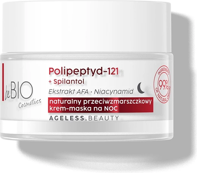 Naravna nočna krema-maskа proti gubam za ženske BeBio Ewa Chodakowska Ageless Beauty 50 ml