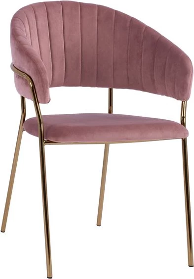 Fotelj Theodore FH8520.02 žametna gnila jabolka z kovinskim okvirjem 55x50x82 cm, set 2 kosov