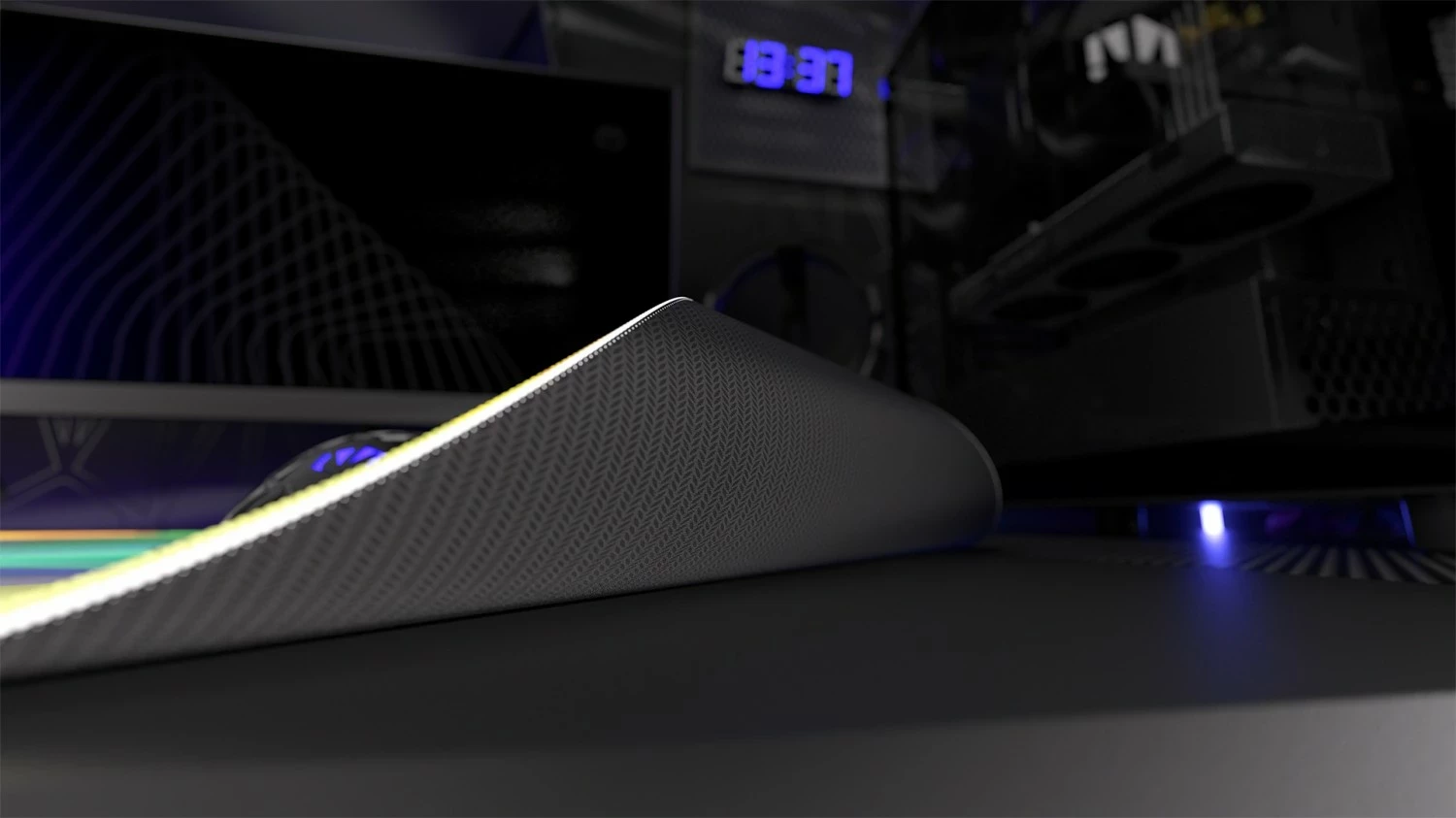 Mauspad Crystal Spectrum L Endorfy, za igralce, mešana barva