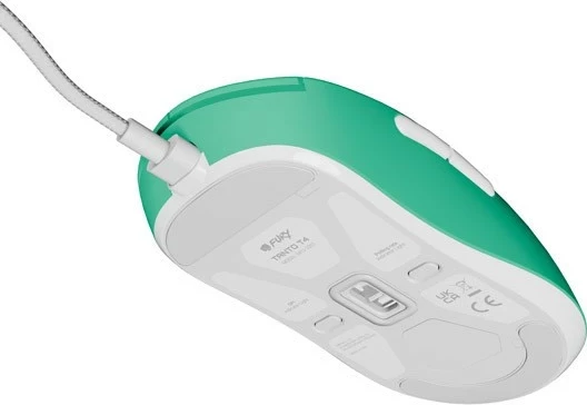 Ergonomski RGB miš Fury Tanto T4, mentolna