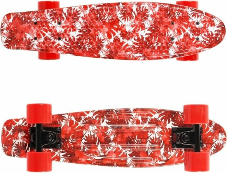 Skateboard, rdeč Yakimasport — za moške, ženske in otroke