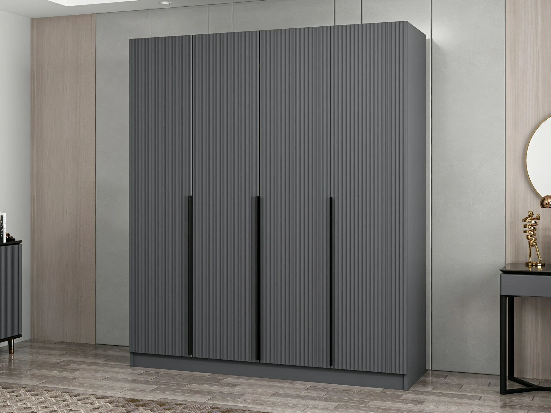 Garderobna omara Kale Plus, Hanah Home, antracit, 180x210x52 cm