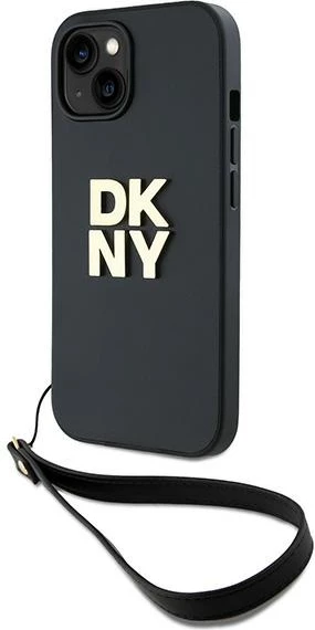 Ovitek z zapestnim trakom DKNY za iPhone 14/15/13, črn