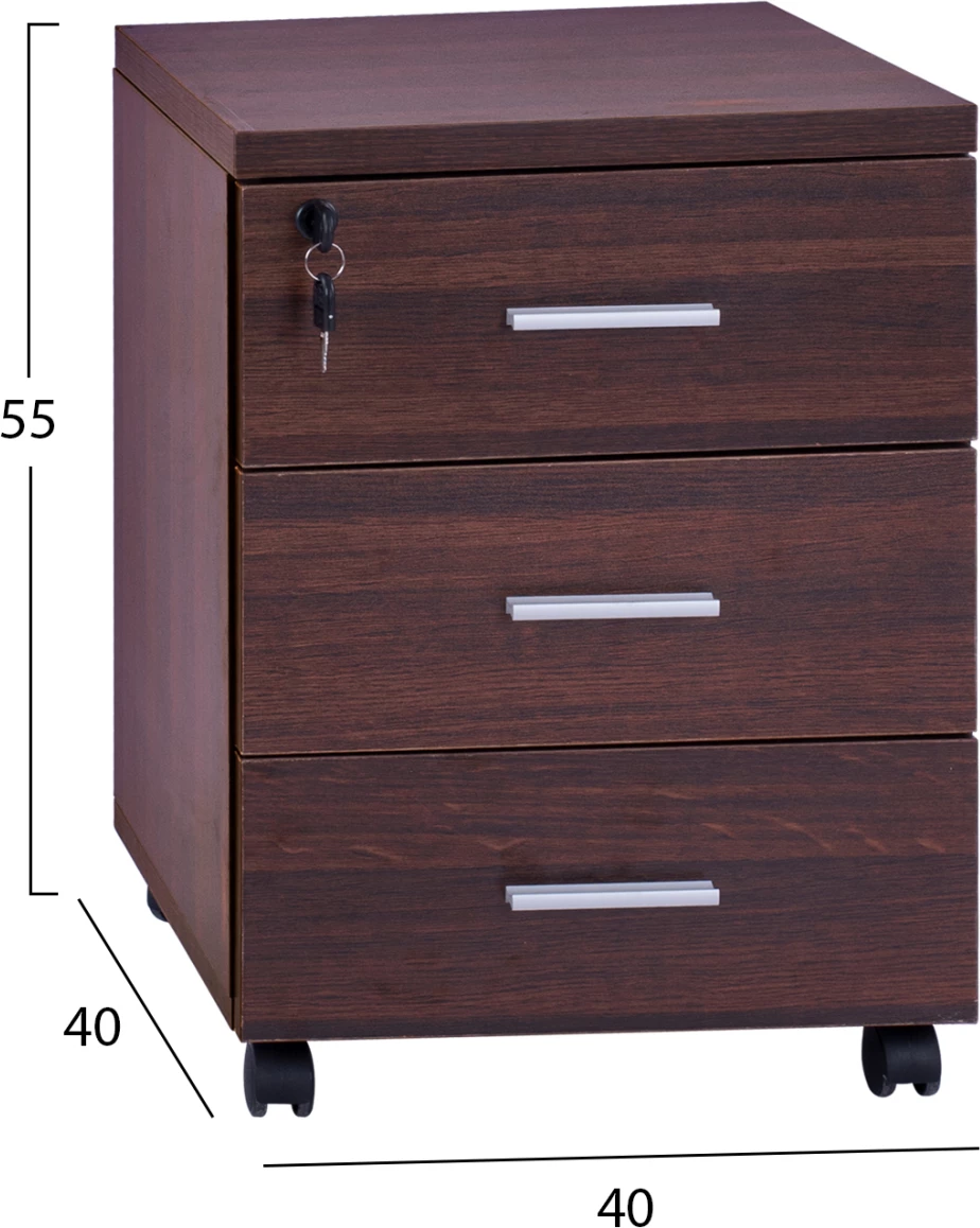 Profesionalen predal za pisarno, wenge, FH2048.12, 40x40x55 cm