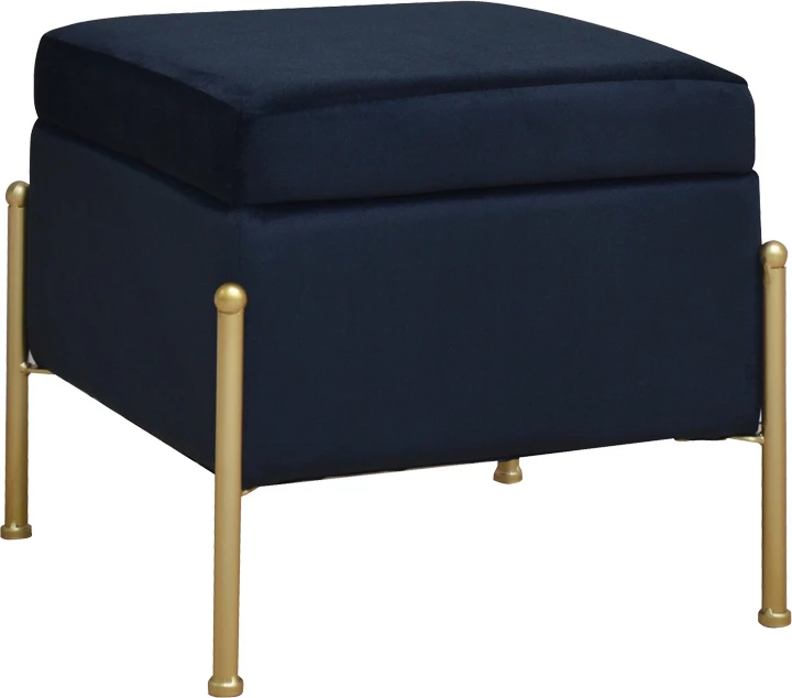 Tabure-trunk iz žameta, črn Panton, 40x40x36,5 cm