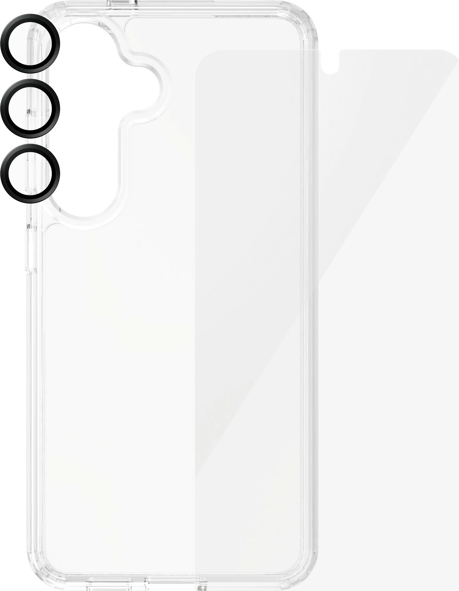 Transparenten 3-v-1 zaščitni komplet za Samsung Galaxy S24 PanzerGlass