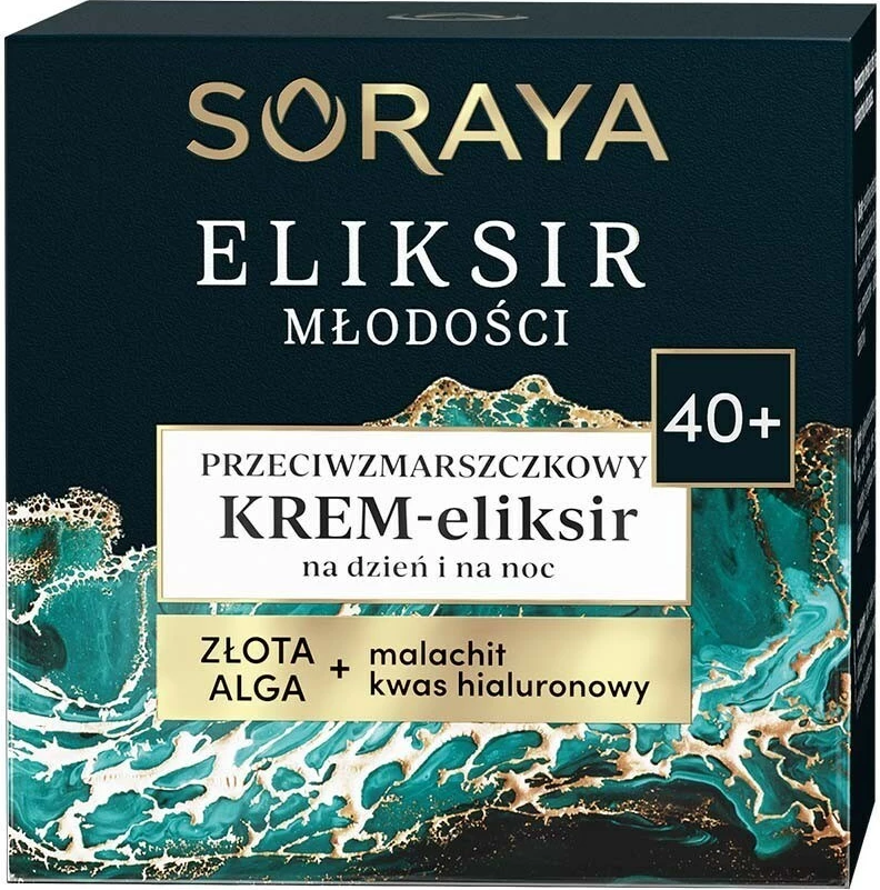 Krema za obraz za ženske Elixir of Youth 40+ proti gubam, dnevna in nočna krema, 50 ml, Soraya