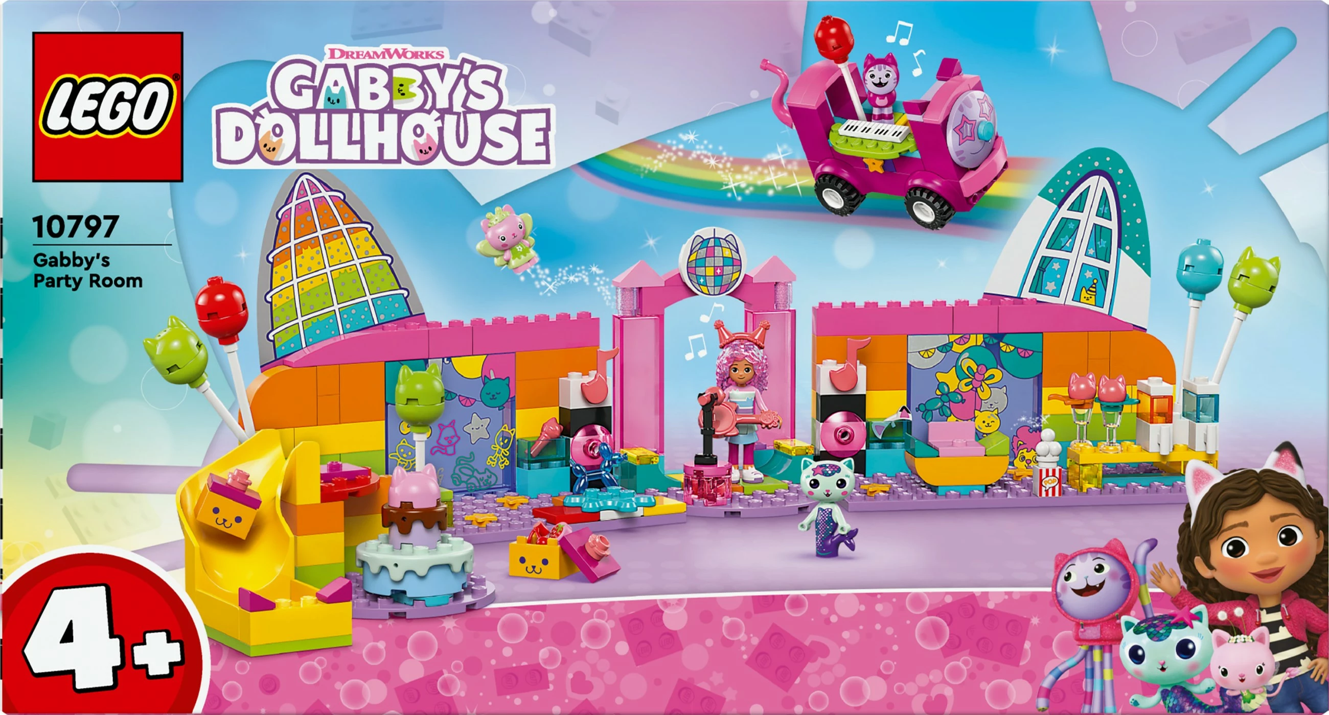Praznična soba za zabavo, LEGO Gabby's Party Room, 252 kosi, večbarvno